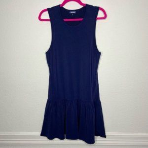Tildon Navy Blue Sleeveless Ruffle Hem Dress Size M